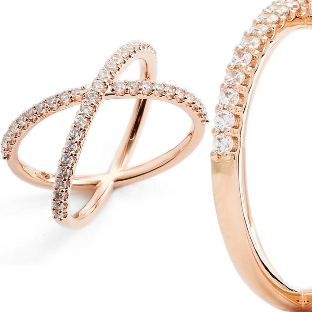 Nadri crossover cubic zirconia ring